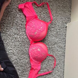 Victoria's Secret Vibrant Pink Lace Bra